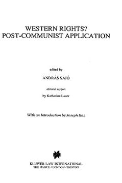 portada western rights? post-communist application (en Inglés)