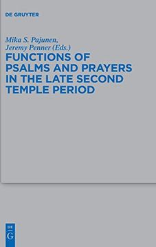 portada Functions of Psalms and Prayers in the Late Second Temple Period (Beihefte zur Zeitschrift fur die Alttestamentliche Wissenschaft) 