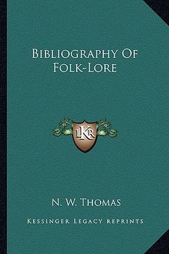 portada bibliography of folk-lore (en Inglés)