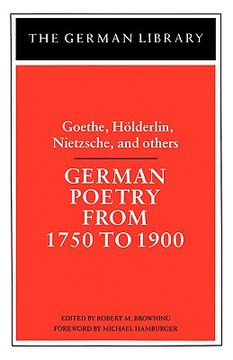 portada german poetry from 1750 to 1900 (en Inglés)