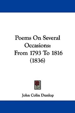portada poems on several occasions: from 1793 to 1816 (1836) (en Inglés)