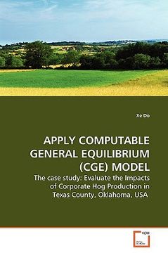 portada apply computable general equilibrium (cge) model (en Inglés)