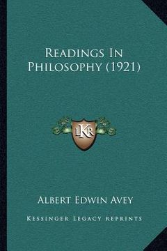 portada readings in philosophy (1921)