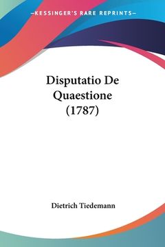 portada Disputatio De Quaestione (1787) (en Latin)