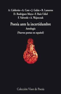 portada Poesía Ante la Incertidumbre: Antología (Nuevos Poetas en Español) (Visor de Poesía) (in Spanish)
