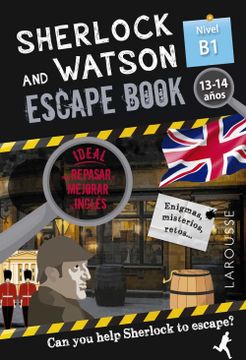 portada Sherlock & Watson. Escape Book Para Repasar Inglés. 13-14 Años
