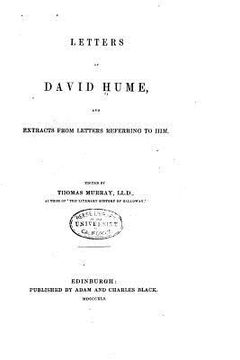 portada Letters of David Hume and Extracts from Letters Referring to Him