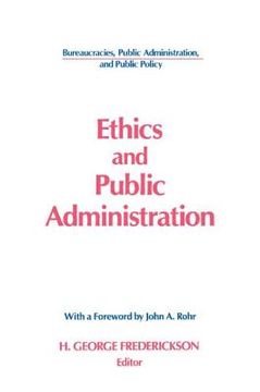 portada ethics and public administration (en Inglés)
