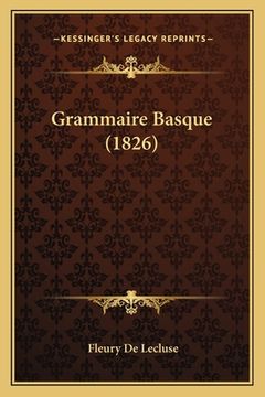 portada Grammaire Basque (1826) (in French)