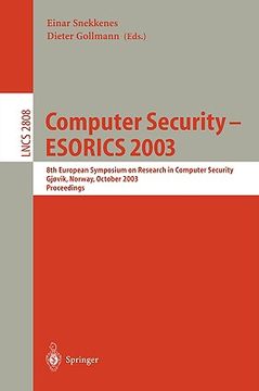 portada computer security - esorics 2003 (en Inglés)