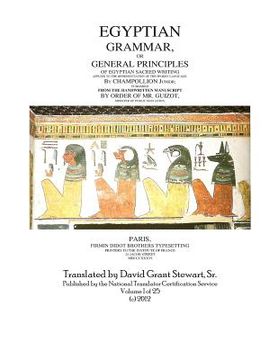 portada Egyptian Grammar, Or General Principles Of Egyptian Sacred Writing: The foundation of Egyptology (in English)