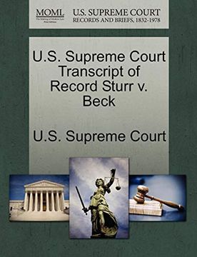 portada U. S. Supreme Court Transcript of Record Sturr v. Beck 