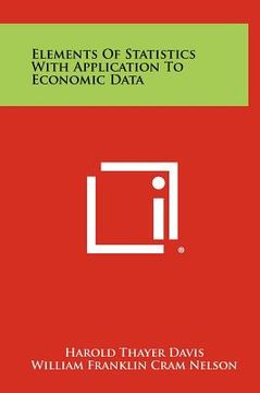portada elements of statistics with application to economic data