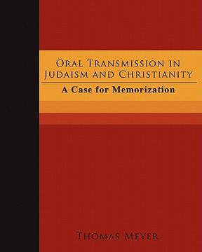 portada oral transmission in judaism and christianity (in English)