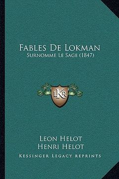 portada Fables De Lokman: Surnomme Le Sage (1847) (in French)