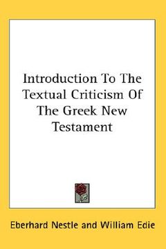 portada introduction to the textual criticism of the greek new testament (en Inglés)