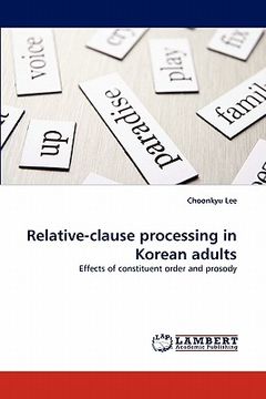 portada relative-clause processing in korean adults (en Inglés)