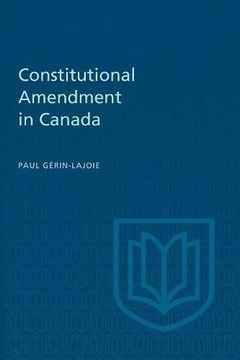 portada Constitutional Amendment in Canada (en Inglés)