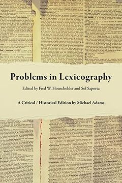 portada Problems in Lexicography: A Critical (in English)