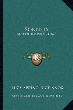 portada sonnets: and other poems (1876) (en Inglés)