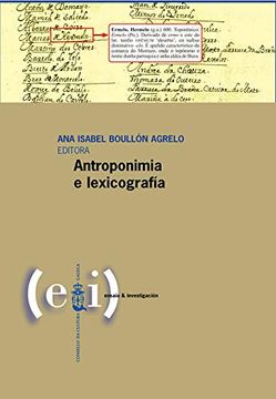 portada Antroponimia e Lexicografía (Ensaio & Investigación) (en Gallego)