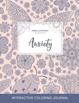 portada Adult Coloring Journal: Anxiety (Animal Illustrations, Ladybug) (en Inglés)