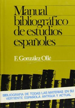 portada Manual bibliográfico de estudios españoles