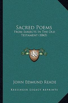 portada sacred poems: from subjects in the old testament (1843) (in English)