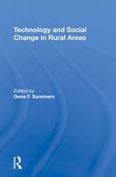 portada Technology and Social Change in Rural Areas: A Festschrift for Eugene a. Wilkening (in English)
