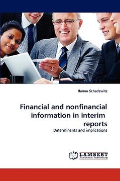 portada financial and nonfinancial information in interim reports (en Inglés)