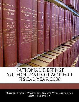 portada national defense authorization act for fiscal year 2008 (en Inglés)