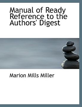 portada manual of ready reference to the authors' digest