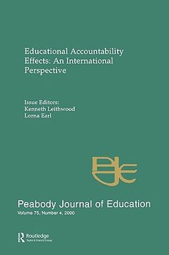 portada educational accountability effects: an international pespective: a special issue of the peabody journal of education (in English)