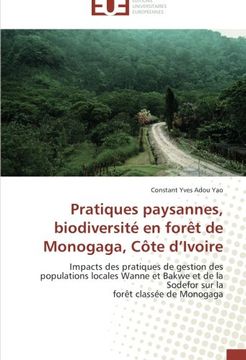portada Pratiques Paysannes, Biodiversite En Foret de Monogaga, Cote D'Ivoire