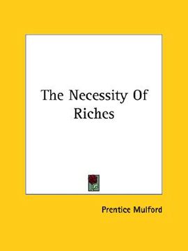 portada the necessity of riches (en Inglés)
