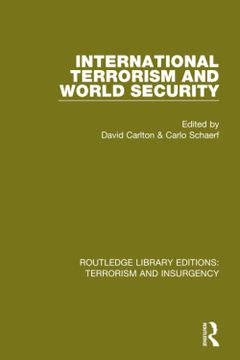 portada International Terrorism and World Security (Rle: Terrorism & Insurgency) (en Inglés)