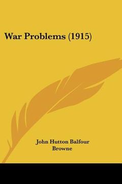 portada war problems (1915) (in English)