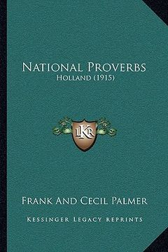 portada national proverbs: holland (1915) (en Inglés)