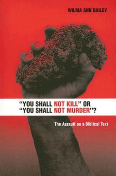 portada you shall not kill or you shall not murder? (en Inglés)