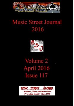 portada Music Street Journal 2016: Volume 2 - April 2016 - Issue 117 Hardcover Edition