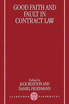 portada Good Faith and Fault in Contract law (Clarendon Paperbacks) 