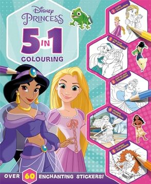 portada Disney Princess: 5 in 1 Colouring