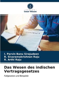 portada Das Wesen des indischen Vertragsgesetzes (in German)