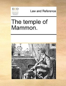 portada the temple of mammon. (en Inglés)