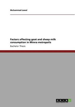 portada factors affecting goat and sheep milk consumption in minna metropolis (in English)