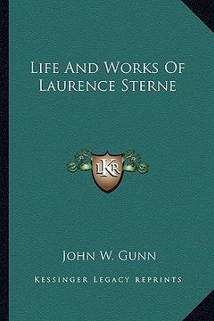 portada life and works of laurence sterne (en Inglés)