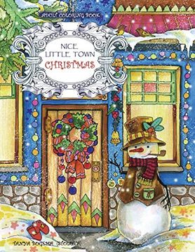 portada Adult Coloring Book: Nice Little Town Christmas (in English)