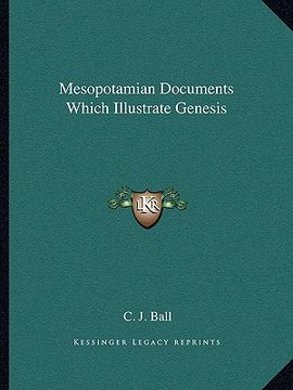 portada mesopotamian documents which illustrate genesis