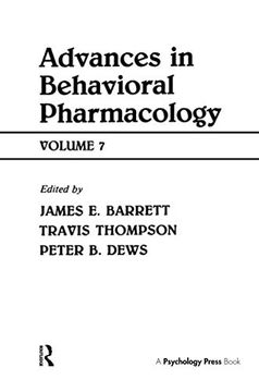portada Advances in Behavioral Pharmacology: Volume 7 (en Inglés)