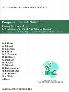 portada progress in plant nutrition: plenary lectures of the xiv international plant nutrition colloquium: food security and sustainability of agro-ecosyst (en Inglés)